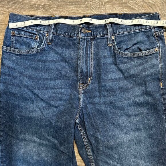 Old Navy Men's 38 x 30 Loose Built Flex Jeans Denim Relaxed Fit Dark Wash - Picture 6 of 10